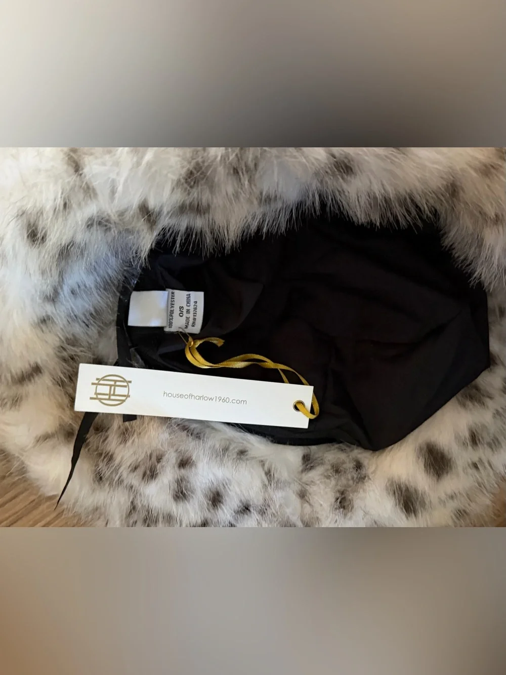 House of Harlow faux fur cheetah hat NWT